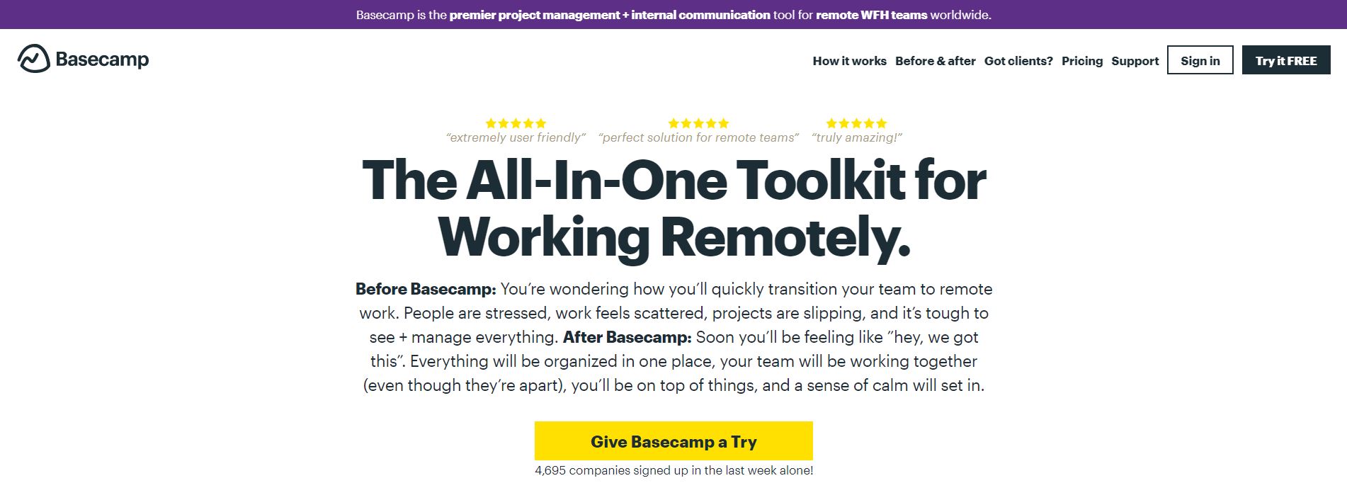 Basecamp screenshot