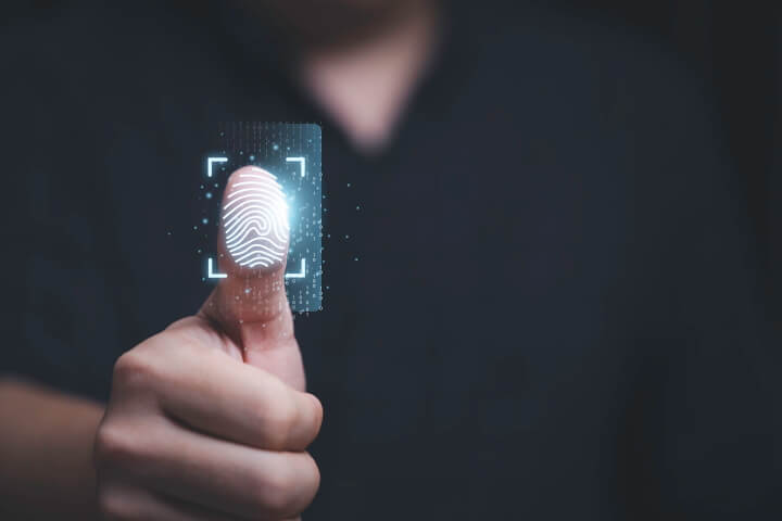 Finger print biometric scanned