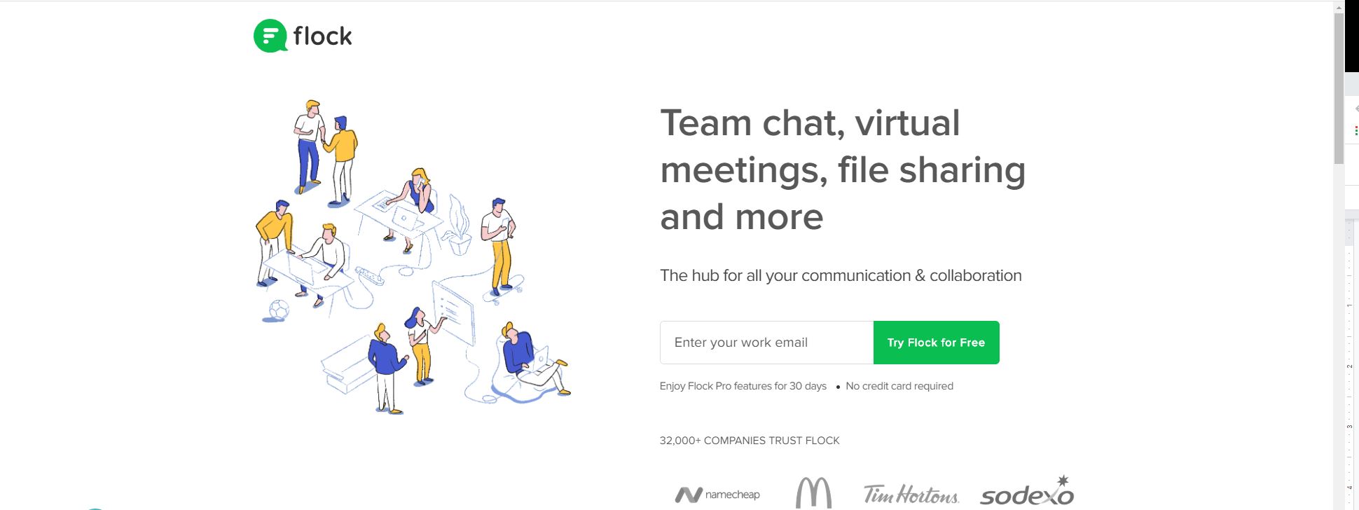 Screenshot of Flock