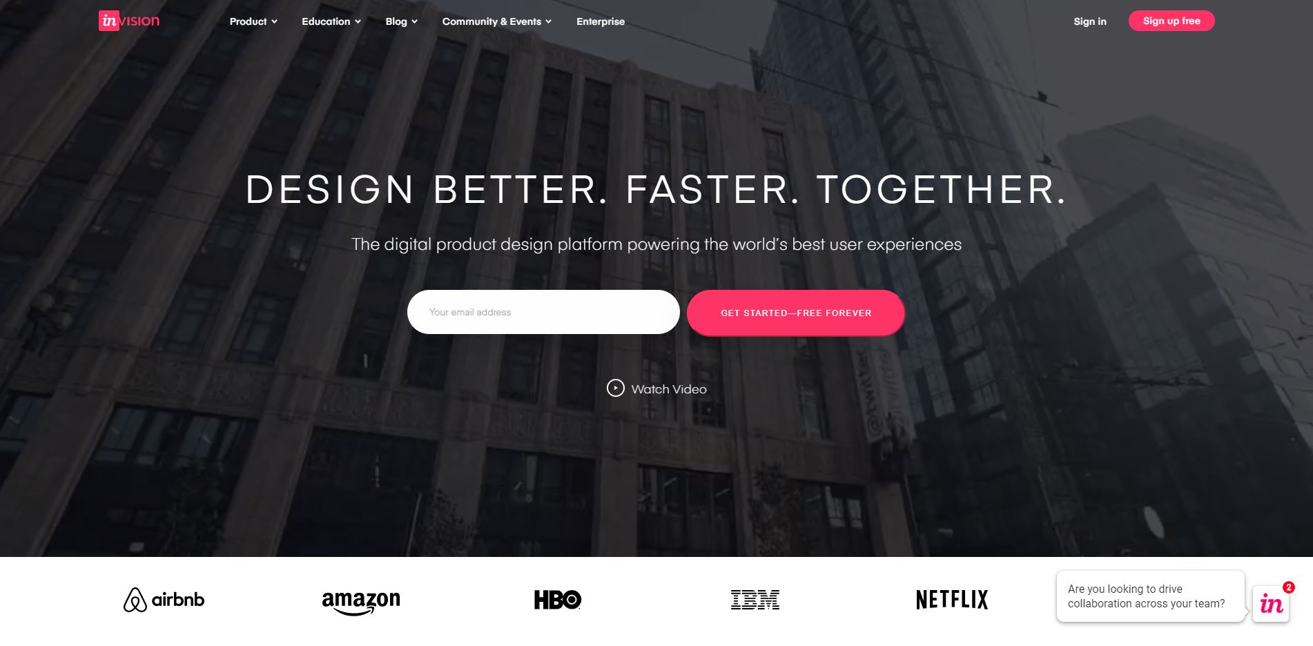 Invision screenshot