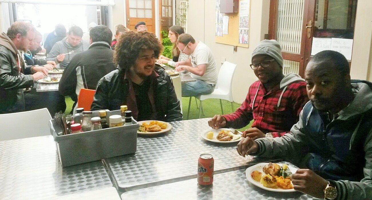 People at KRS enjoying lunch