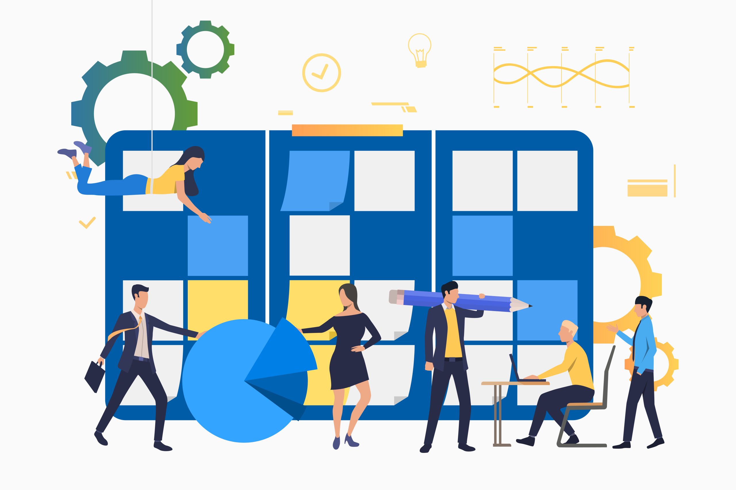 stylised picture of scrum board