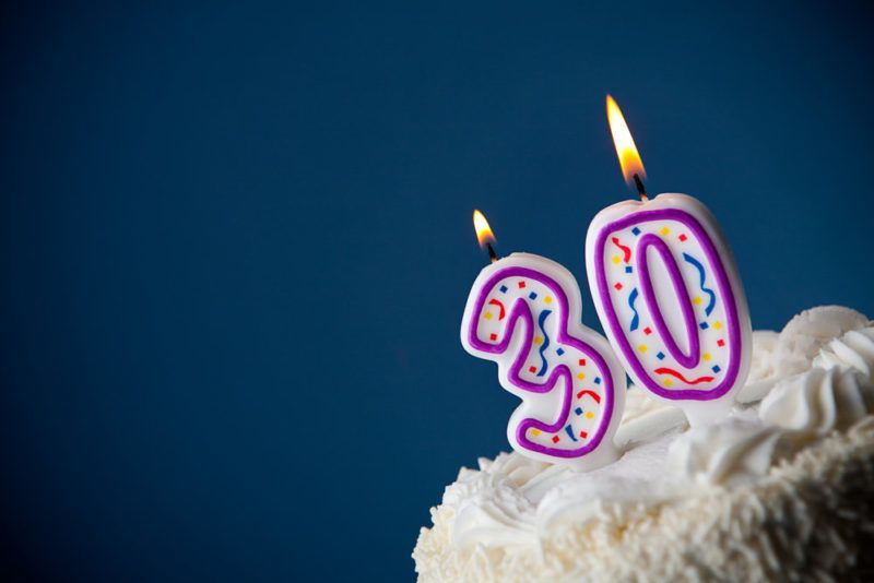 30th birthday candle