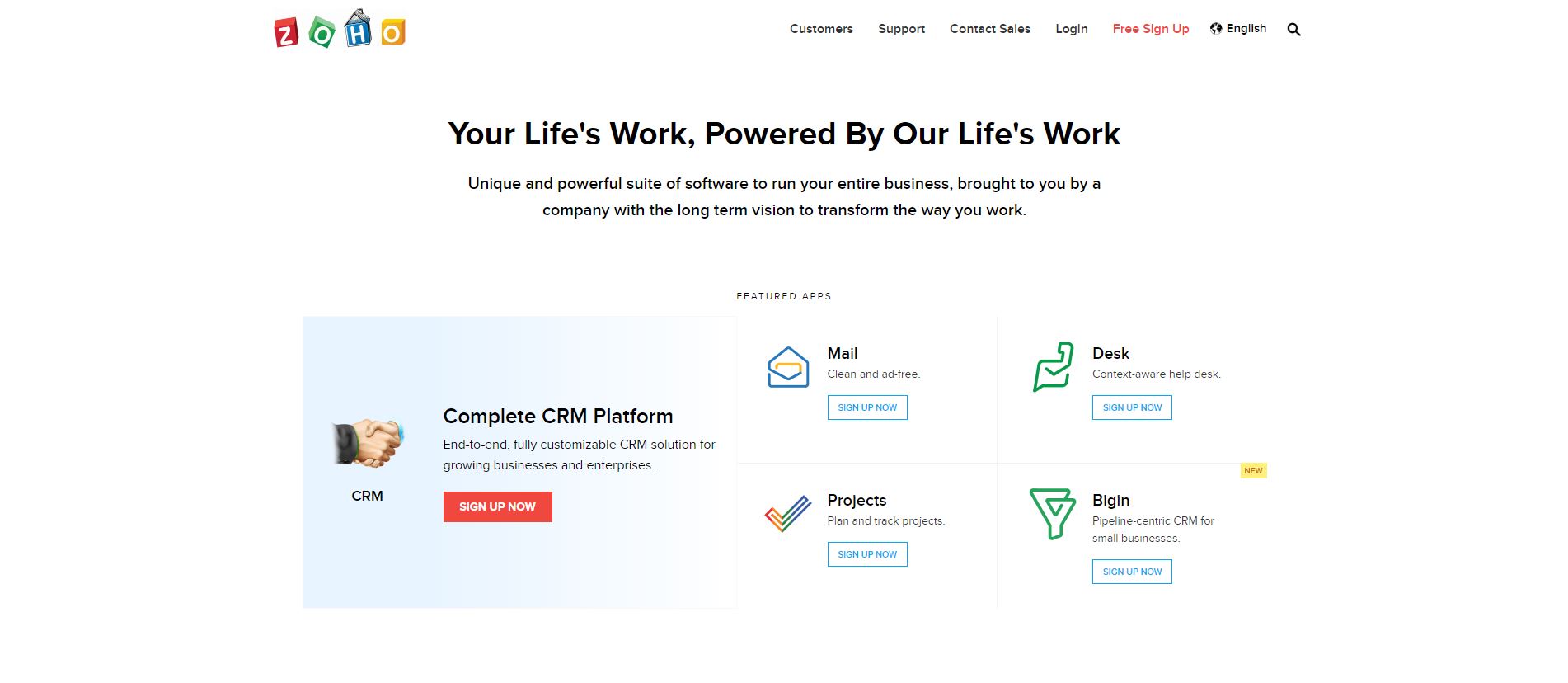 Zoho screenshot